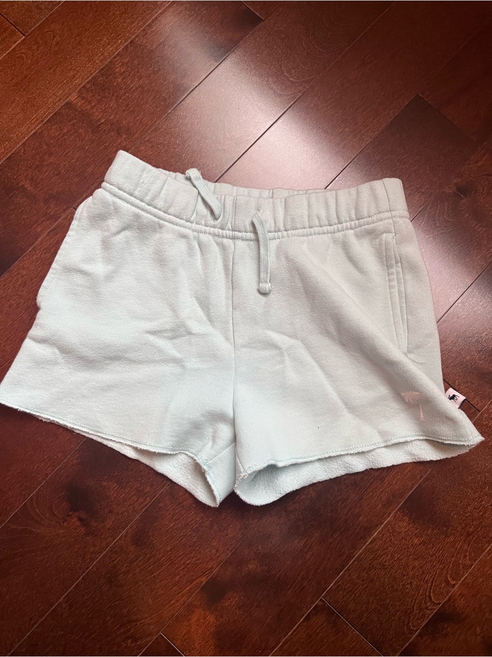 abercrombie kids Pale Blue Terry Drawstring Shorts